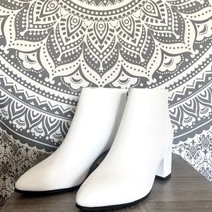 SHEIN White Ankle Boots size 11 *never worn